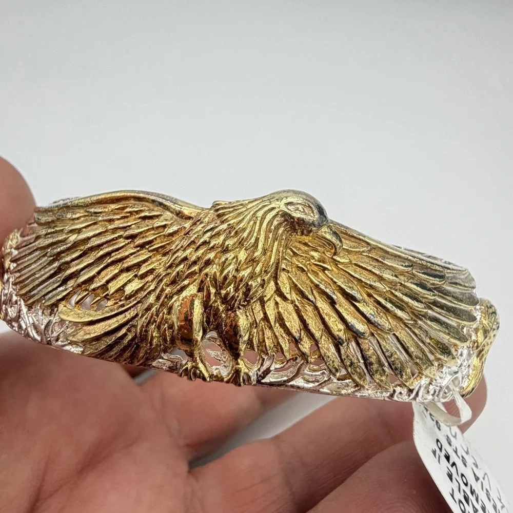 Bali Legacy Sterling Silver Eagle Cuff Bracelet 22K Gold‎ Vermeil